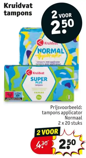 Kruidvat Kruidvat tampons aanbieding