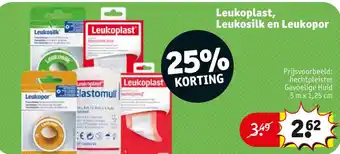 Kruidvat Leukoplast, Leukosilk en Leukopor aanbieding