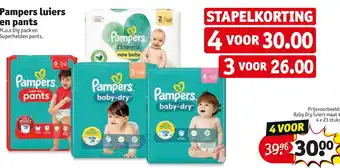 Kruidvat Pampers luiers en pants aanbieding