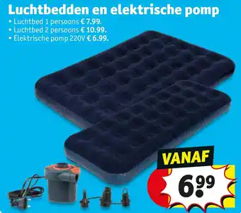 Kruidvat Luchtbedden en elektrische pomp aanbieding