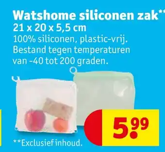 Kruidvat Watshome siliconen zak** aanbieding