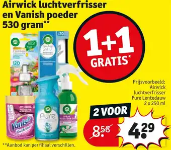 Kruidvat Airwick luchtverfrisser en Vanish poeder 530 gram** aanbieding