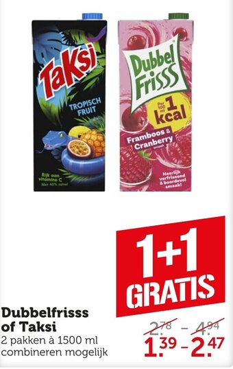 Coop Dubbelfrisss of Taksi aanbieding