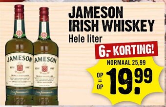 Dirck 3 JAMESON IRISH WHISKEY aanbieding