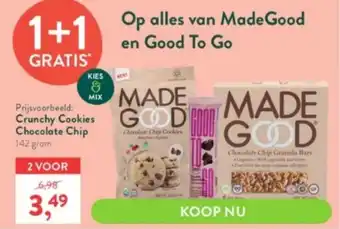 Holland & Barrett Made Good Crunchy Cookies Chocolate Chip 2*142g aanbieding