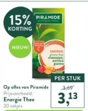 Holland & Barrett Piramide Energie Thee 20 zakjes aanbieding