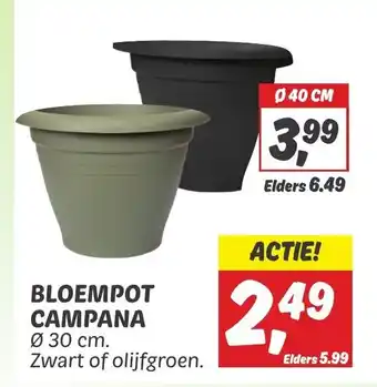 Dekamarkt BLOEMPOT CAMPANA Ø 30 cm. aanbieding