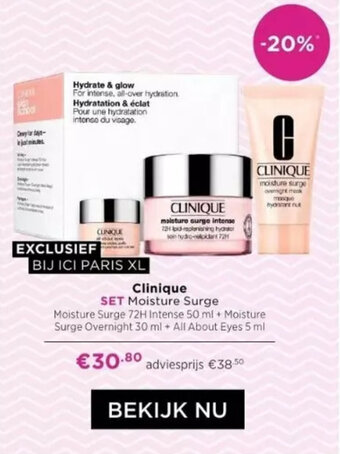 ICI Paris XL CLINIQUE SET Moisture Surge aanbieding