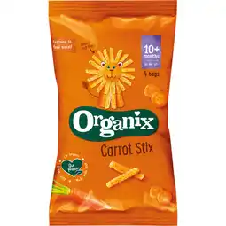 Albert Heijn Organix maïs sticks met wortel 10mnd 4st bio aanbieding
