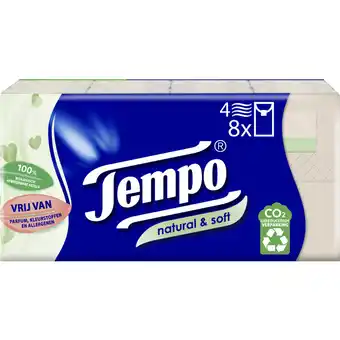 Albert Heijn Tempo natural & soft zakdoekjes aanbieding