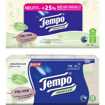 Albert Heijn Tempo natural & soft pakket aanbieding