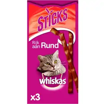 Albert Heijn Whiskas sticks rund kattensnacks aanbieding