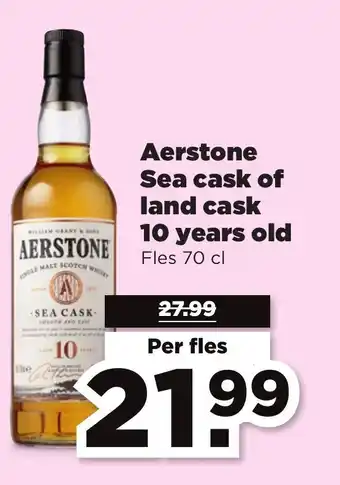 PLUS Aerstone sea cask of land cask 10 years old 70cl aanbieding