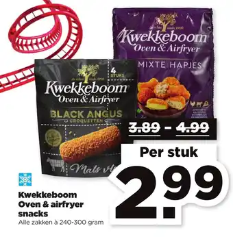 PLUS Kwekkeboom oven & airfryer snacks 240-300g aanbieding