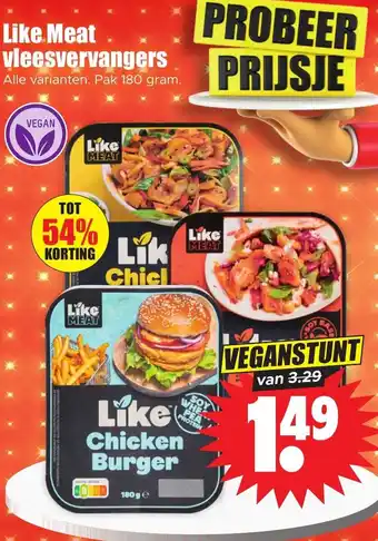 Dirk Like Meat vleesvervangers 180g aanbieding