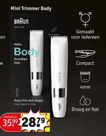 Kruidvat Mini trimmer body aanbieding