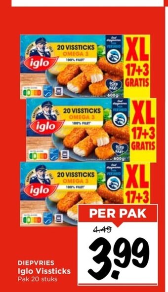 Vomar Voordeelmarkt Iglo Vissticks aanbieding