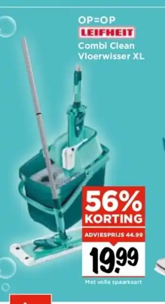 Vomar Voordeelmarkt LEIFHEIT Combi Clean Vloerwisser XL aanbieding