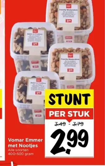 Vomar Voordeelmarkt Emmer met Nootjes Alle soorten 400-500 gram aanbieding