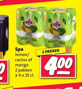 Nettorama Spa lemon/ cactus of mango 2 pakken à 4 x 25 cl. aanbieding