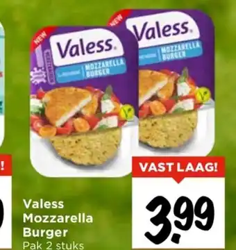 Vomar Voordeelmarkt Valess Mozzarella Burger aanbieding