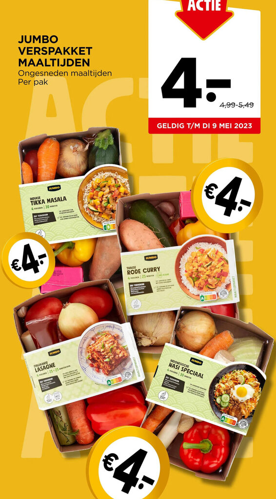 JUMBO VERSPAKKET MAALTIJDEN aanbieding bij Jumbo