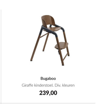 Babypark Bugaboo giraffe kinderstoel aanbieding