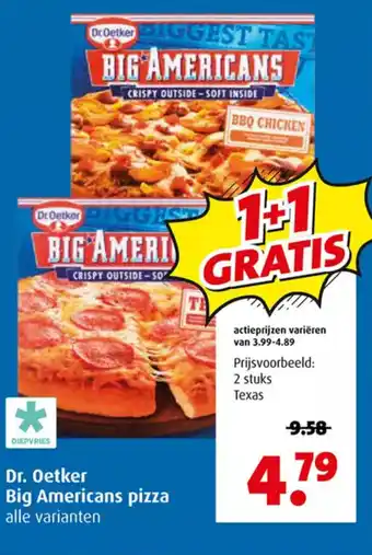 Boni Dr. Oetker Big Americans pizza aanbieding