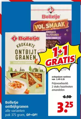 Boni Bolletje ontbijtgranen 375g aanbieding