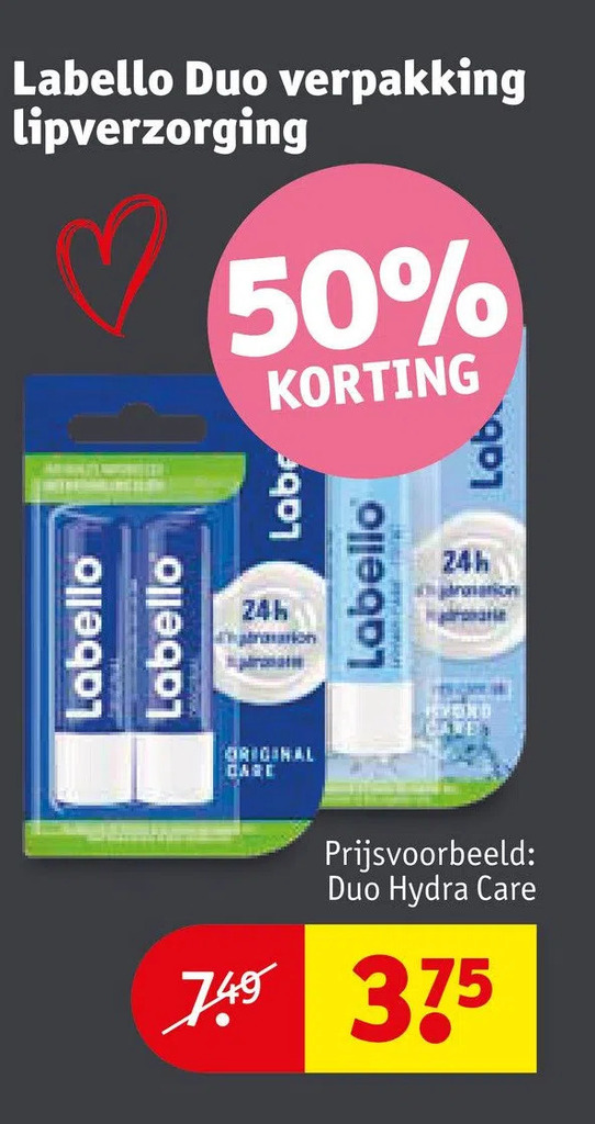 Labello duo verpakking aanbieding bij Kruidvat