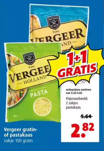 Boni Vergeer gratin-of pastakaas 150 gram aanbieding