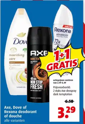 Boni Axe deospray dark temptation aanbieding