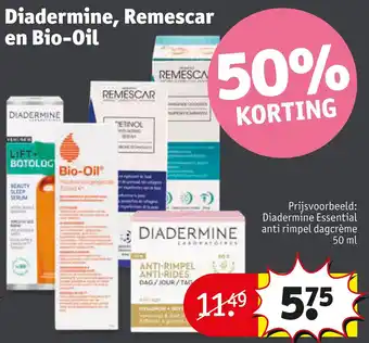 Kruidvat Diadermine, remescar en bio-oil aanbieding