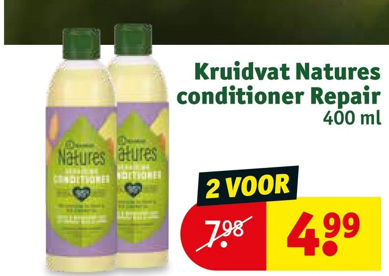 Kruidvat natures conditioner repair 400 ml aanbieding bij Kruidvat