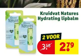 Kruidvat Kruidvat natures hydrating lipbalm aanbieding