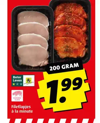 Boni Filetlapjes à la minute 200 GRAM aanbieding