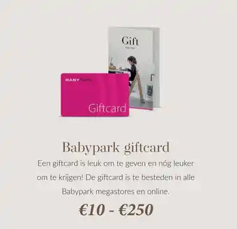 Babypark Babypark giftcard aanbieding