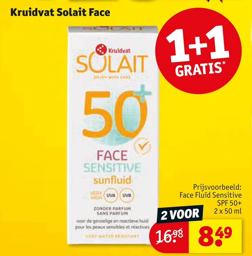 Kruidvat solait face aanbieding bij Kruidvat