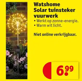 Kruidvat Watshome solar tuinsteker vuurwerk aanbieding