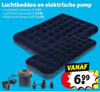 Kruidvat Luchtbedden en elektrische pomp aanbieding