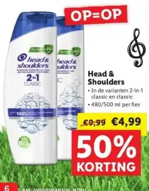 Lidl Head & shoulders . aanbieding