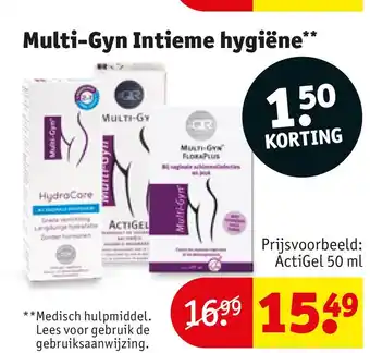 Kruidvat Multi-gyn intieme hygiëne* ** aanbieding