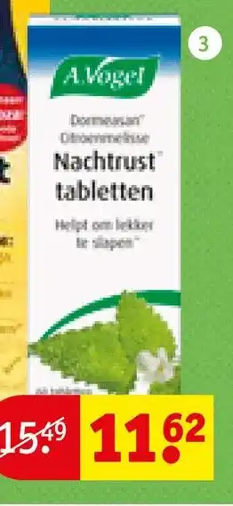 Kruidvat A vogel dormeasan nachtrust tabletten*** aanbieding