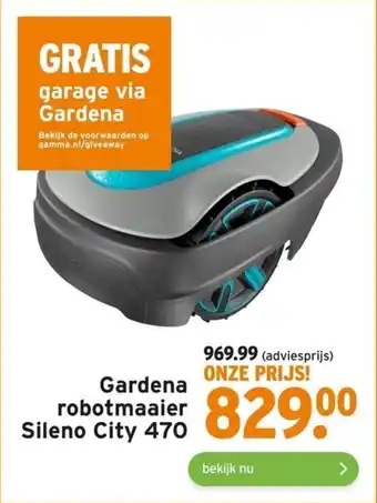 GAMMA Gardena robotmaaier Sileno City 470 aanbieding