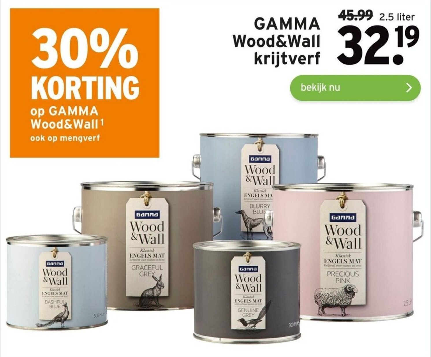 GAMMA Wood&Wall krijtverf aanbieding bij GAMMA