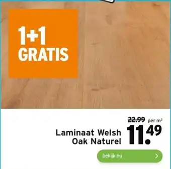 GAMMA Laminaat Welsh Oak Naturel aanbieding