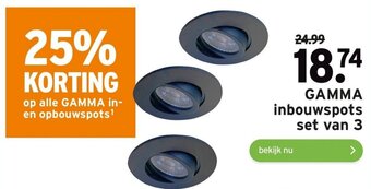 GAMMA GAMMA inbouwspots set van 3 aanbieding