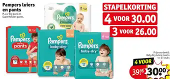 Kruidvat Pampers luiers en pants aanbieding