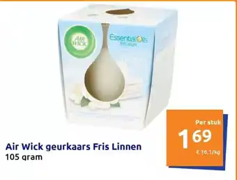 Action Air Wick geurkaars Fris Linnen 105 gram aanbieding