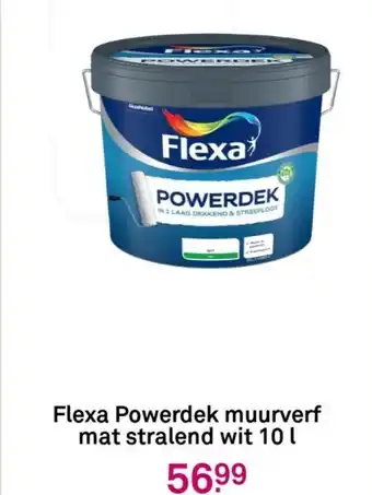 Karwei Flexa Powerdek muurverf mat stralend wit 10 l aanbieding